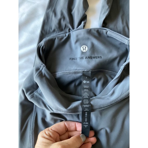 Lululemon Lab Nulux and Mesh High-Rise Tight 25" Anchor Grey size 2 - Picture 6 of 6